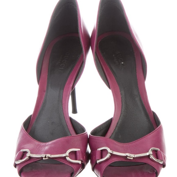 Arthentic Gucci Purple Horsebit Pumps Size 39 US 9 - Picture 3 of 4